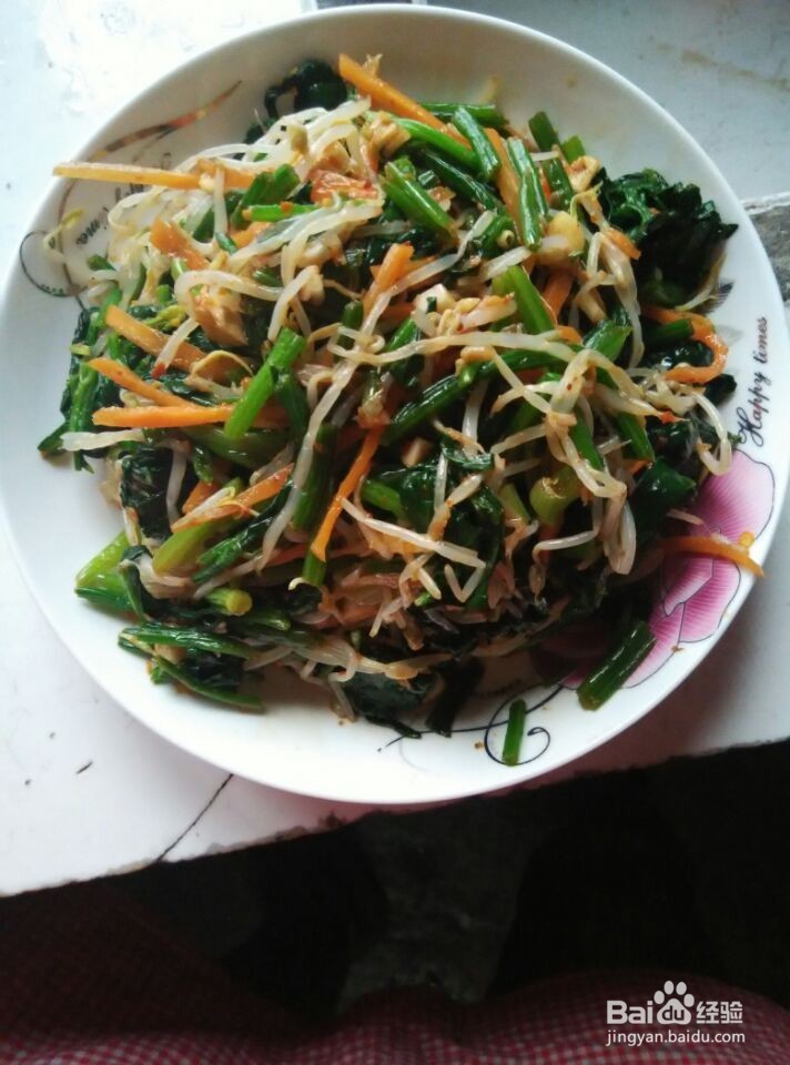 如何凉拌菠菜豆芽更好吃