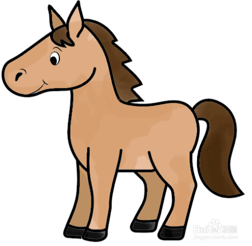 简笔画 - 小马
