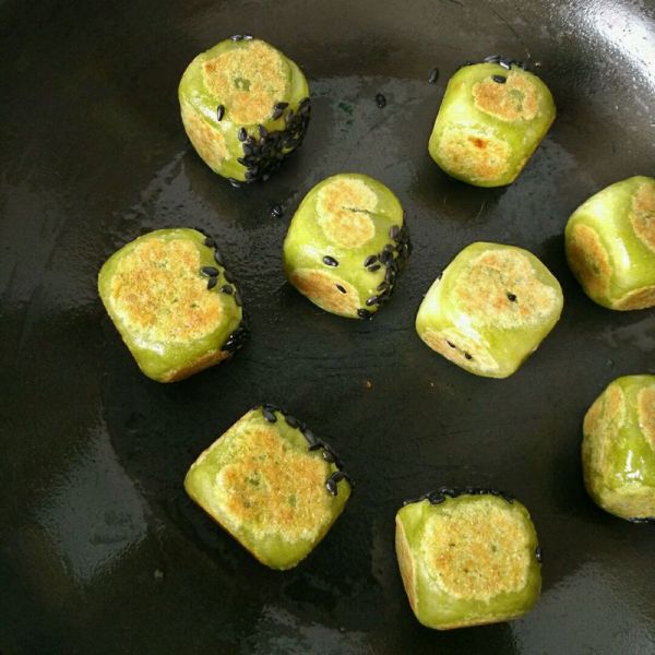 抹茶豆沙六方烧