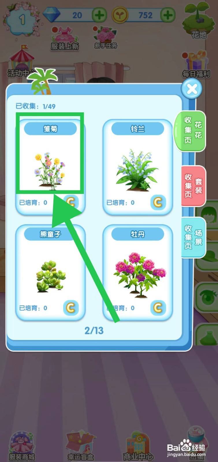 花花姑娘之魔法花园怎么查看雏菊的生长速度