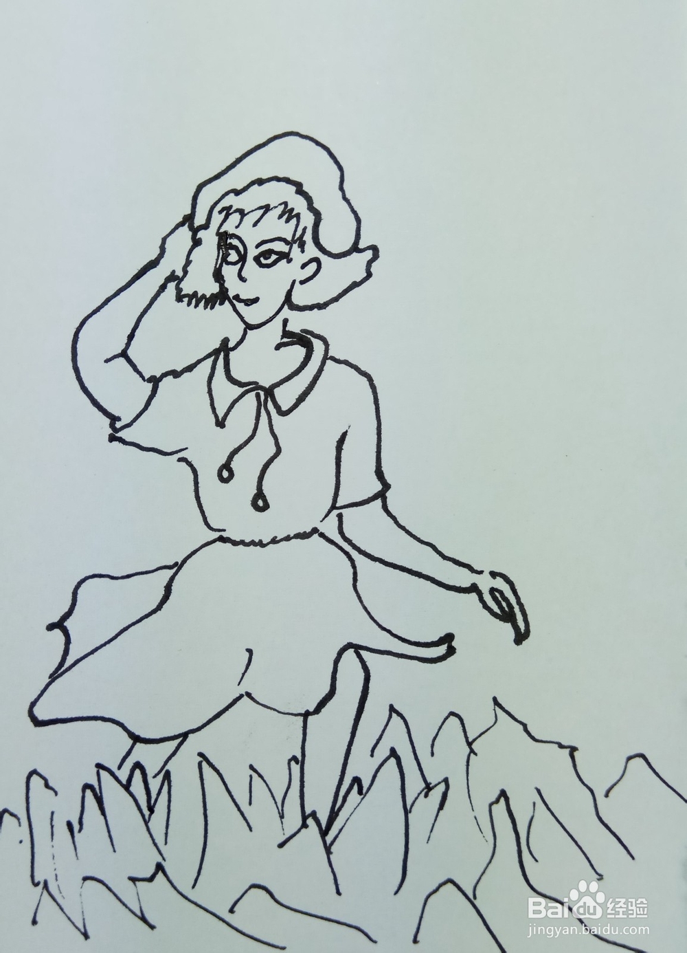 怎样画简笔画在绿丛中行走？