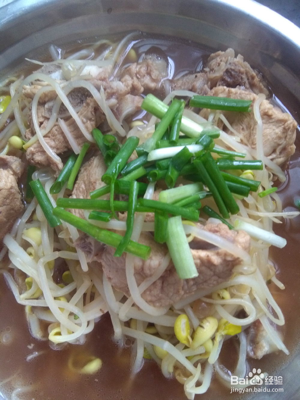 健康美食豆芽炖排骨