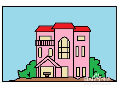 超级豪华别墅简笔画