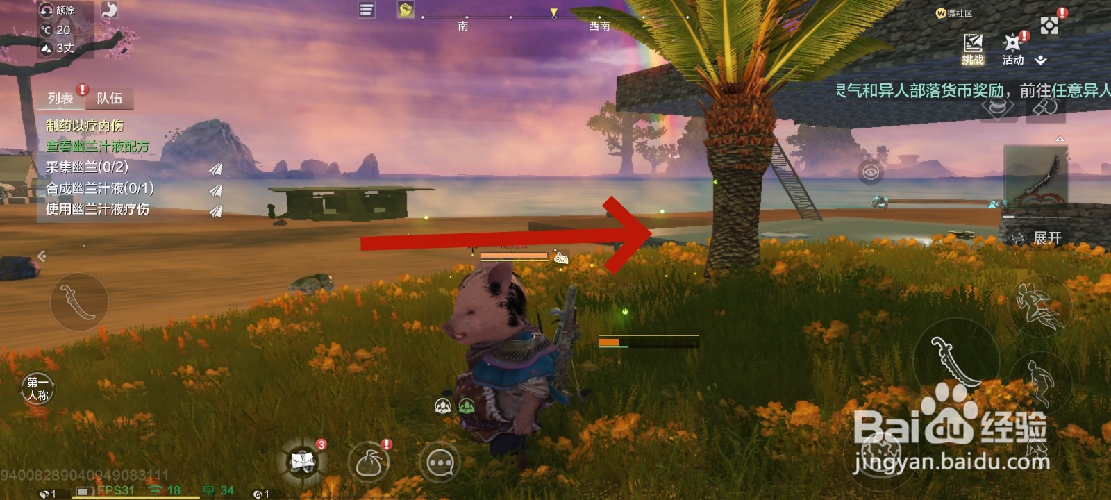 妄想山海游戏中如何找到铁树的教程