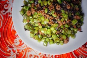 食补佳品榄菜肉末四季豆的做法