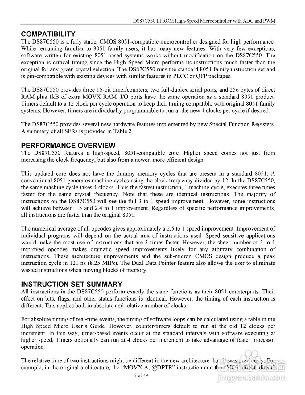 MAXIM DS87C550微控制器说明书:[1]