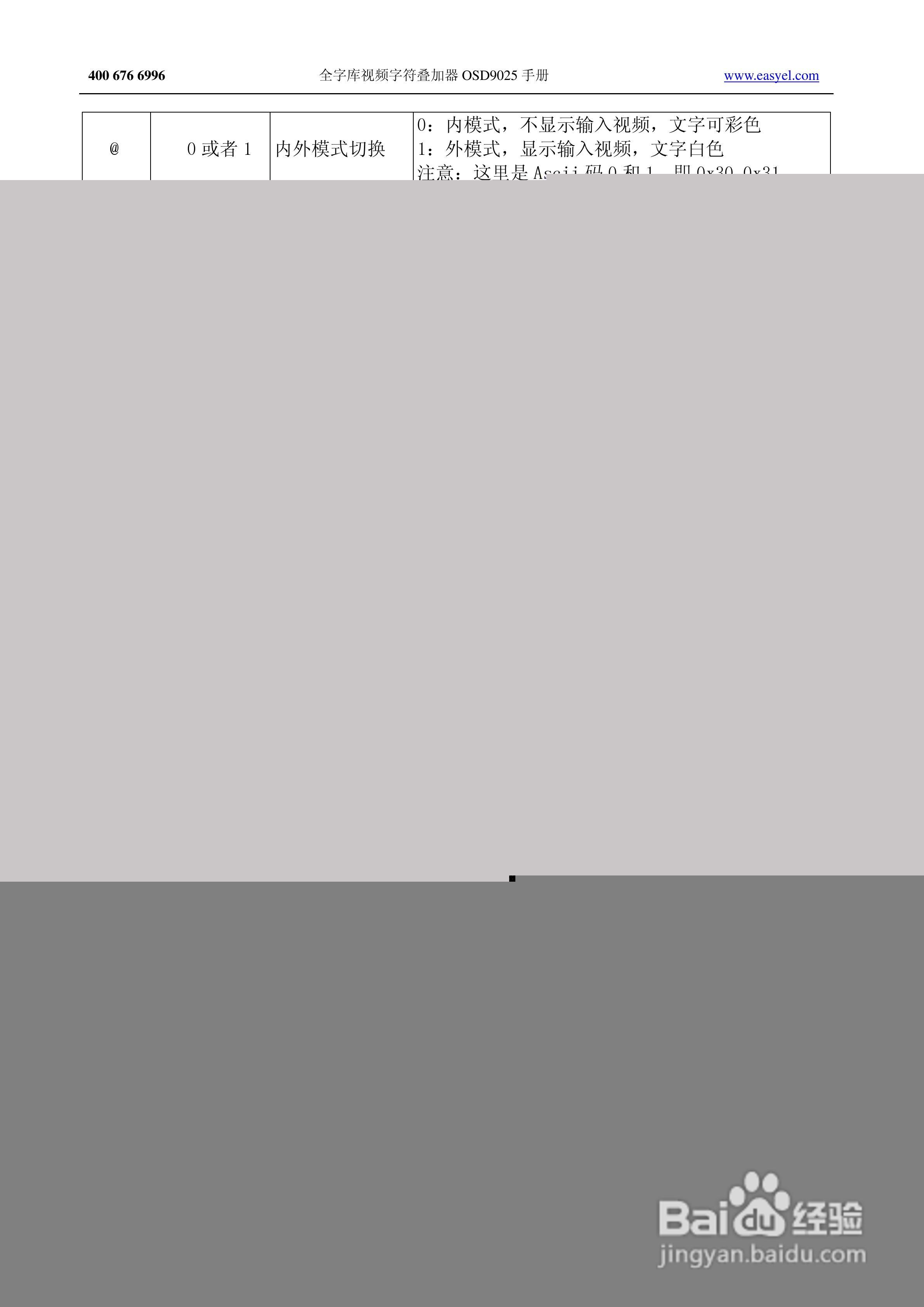 OSD9025全字库视频字符叠加器说明书:[1]