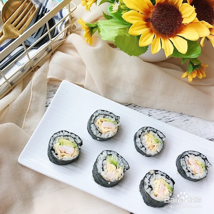牛油果鲜虾寿司卷怎么做