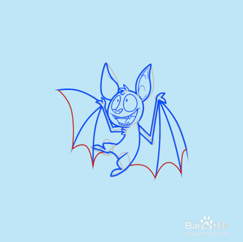 如何画卡通蝙蝠的简笔画？