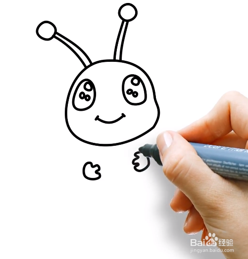 如何画可爱的毛毛虫？