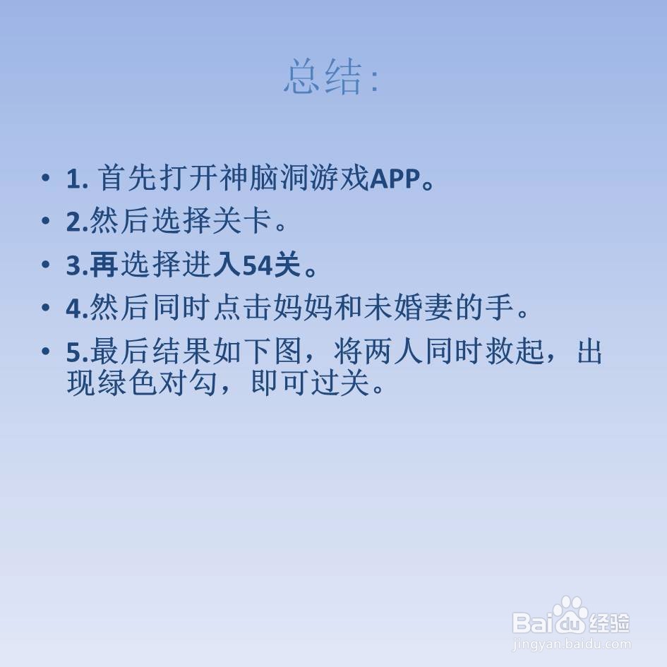 神脑洞游戏54关快，你会救谁怎么过关