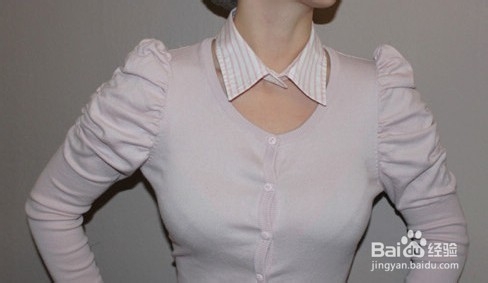 旧衬衣的DIY 华丽变身可爱假领