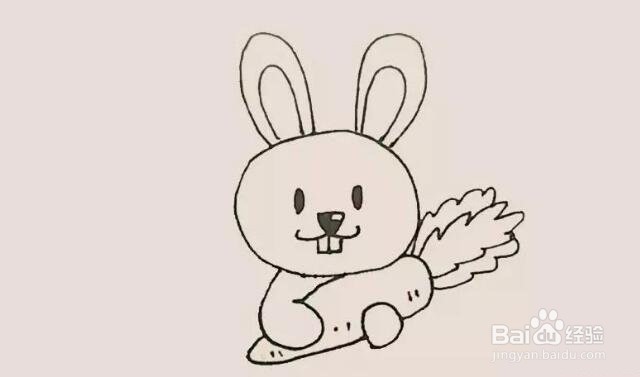 怎么画萝卜兔子呢?