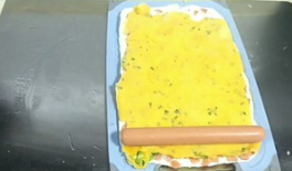 双色鸡蛋火腿卷制作过程