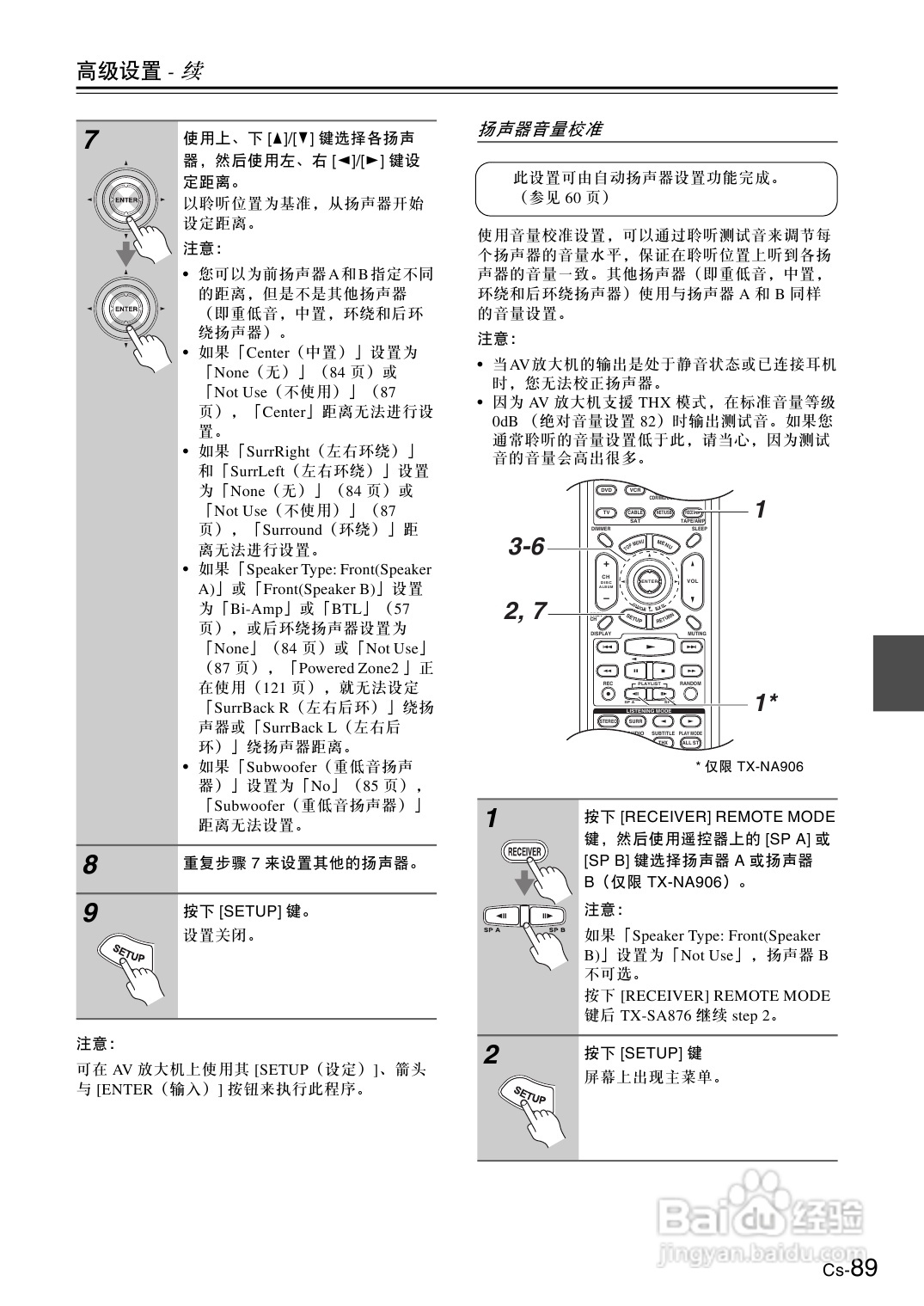 安桥AV放大机TX-SA876型使用说明书:[5]