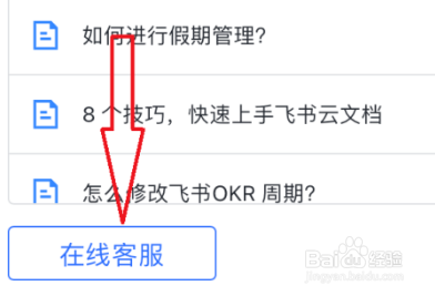 飞书怎么联系在线客服