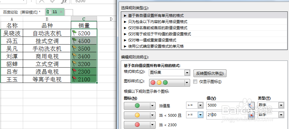 excel图标集怎么使用