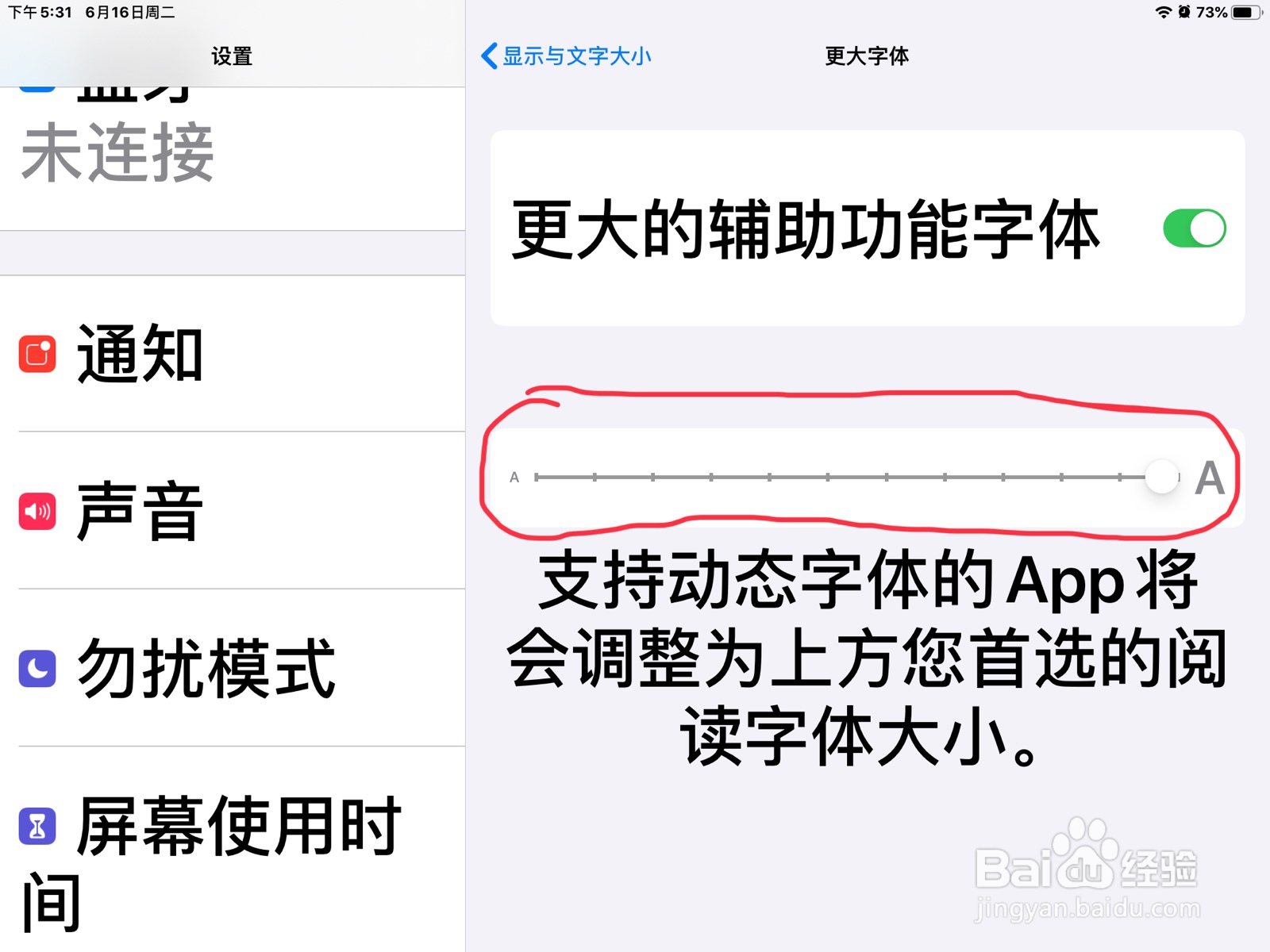 iPad怎么使用最大字体