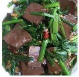 韭菜烧鸭血好吃