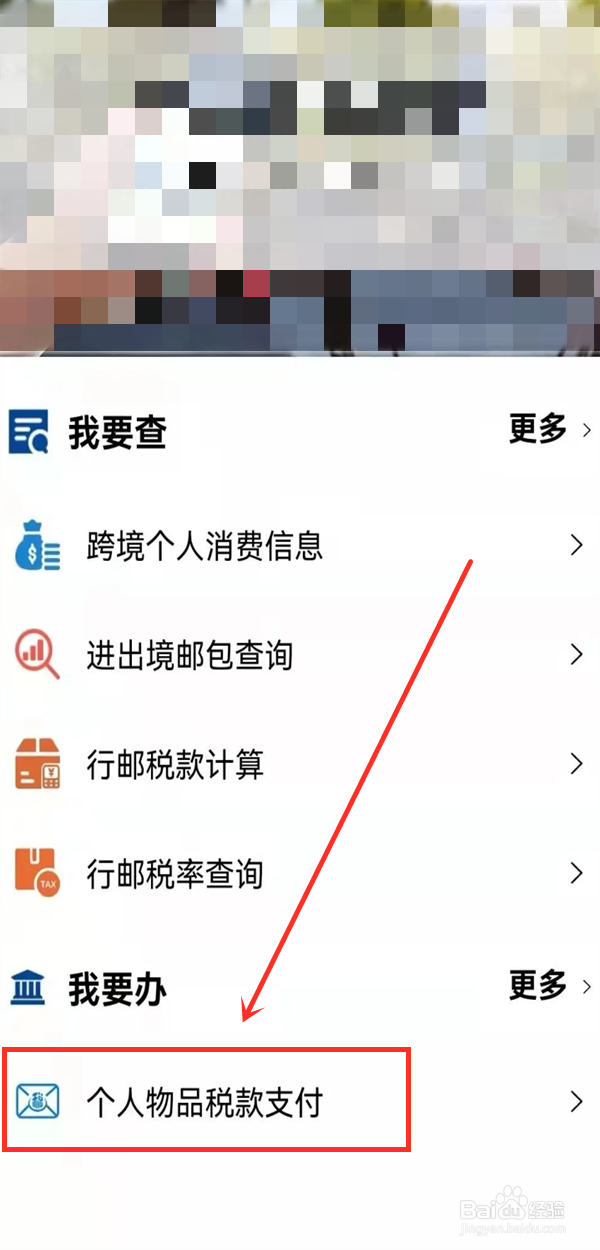 掌上海关怎么缴税