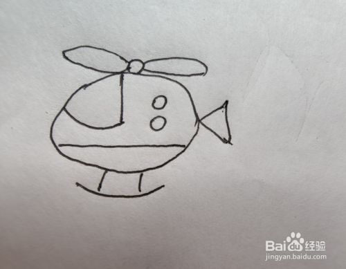 用简笔画怎么为孩子画直升飞机?