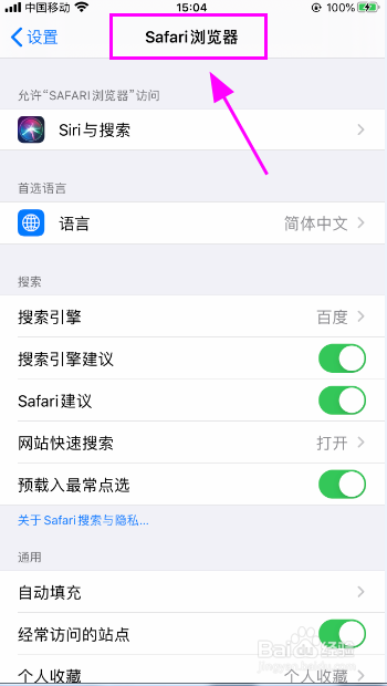 iPhone手机如何设置Safari浏览器默认搜索引擎?