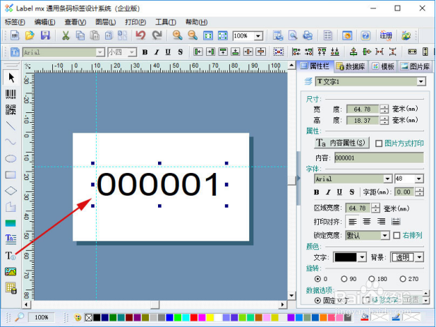 用 Label mx 条码软件打印流水跳号的标签