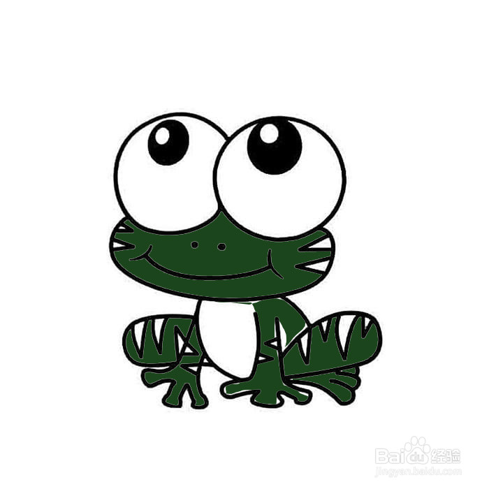 呆萌的青蛙简笔画
