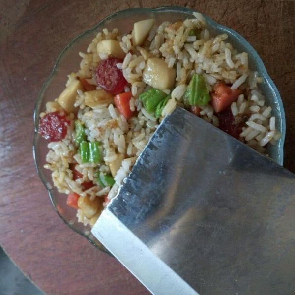 杏鲍菇双肠炒饭