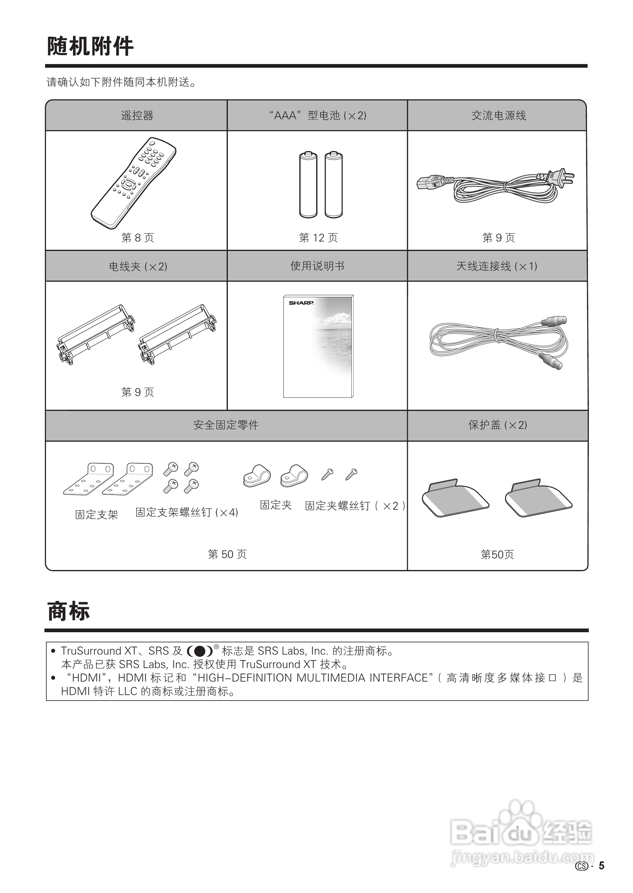 夏普LCD-52GE51A液晶彩电使用说明书:[1]