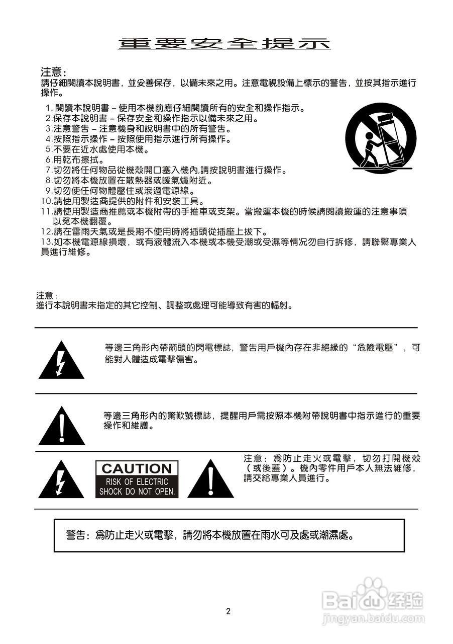 声宝SC-29FA30型电视机说明书:[1]