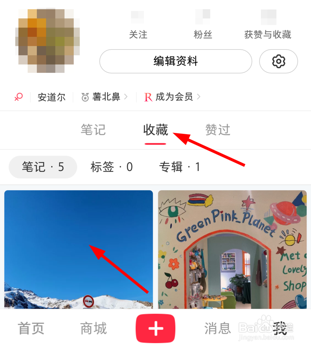 小红书如何删除收藏的笔记？