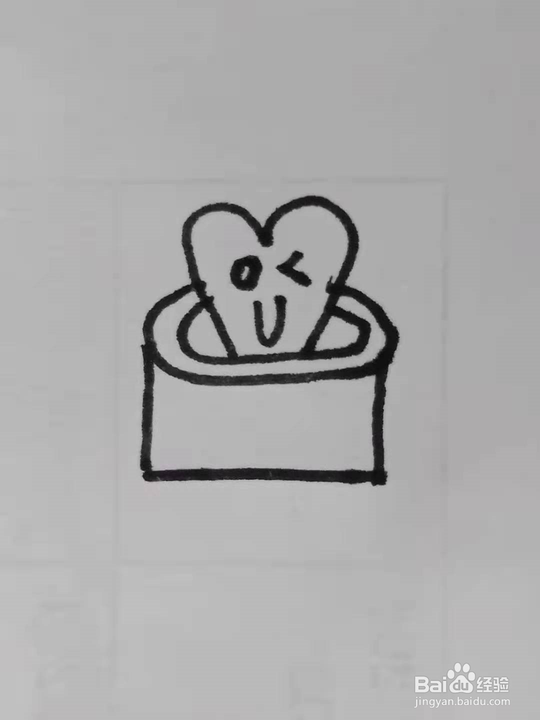 怎样画爱心仙人掌?