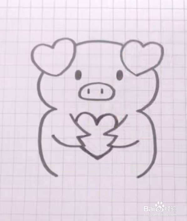 #我来了#简笔画表白猪怎么画