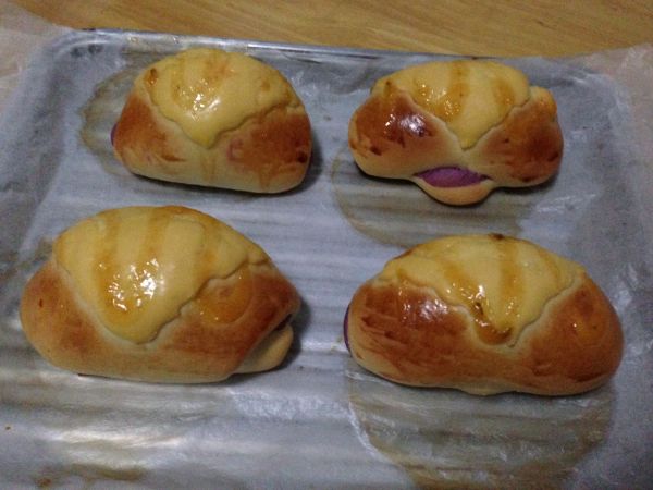 双色紫薯芝士卷