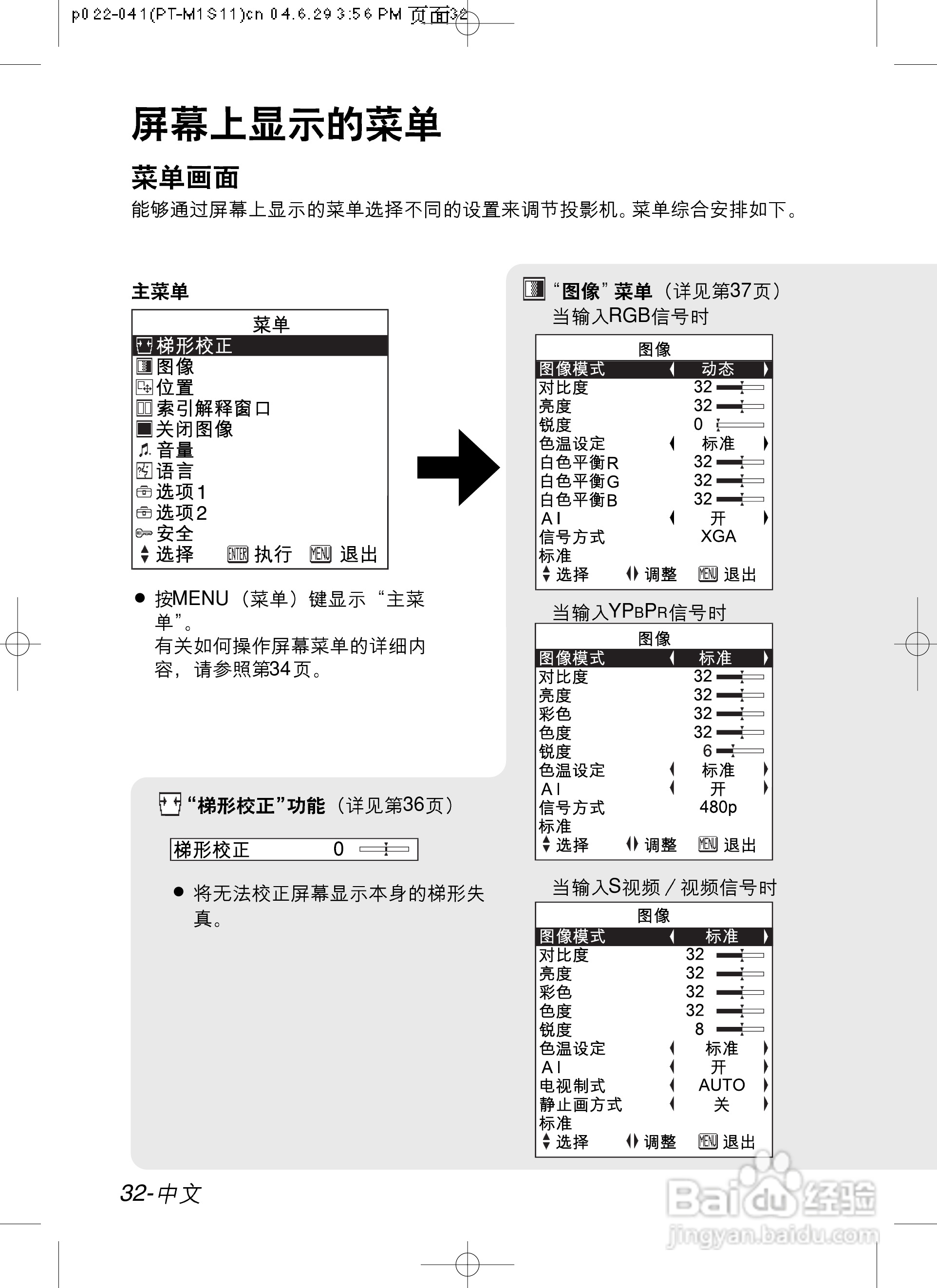 奥图玛投影机PT-U1X87A型说明书:[4]