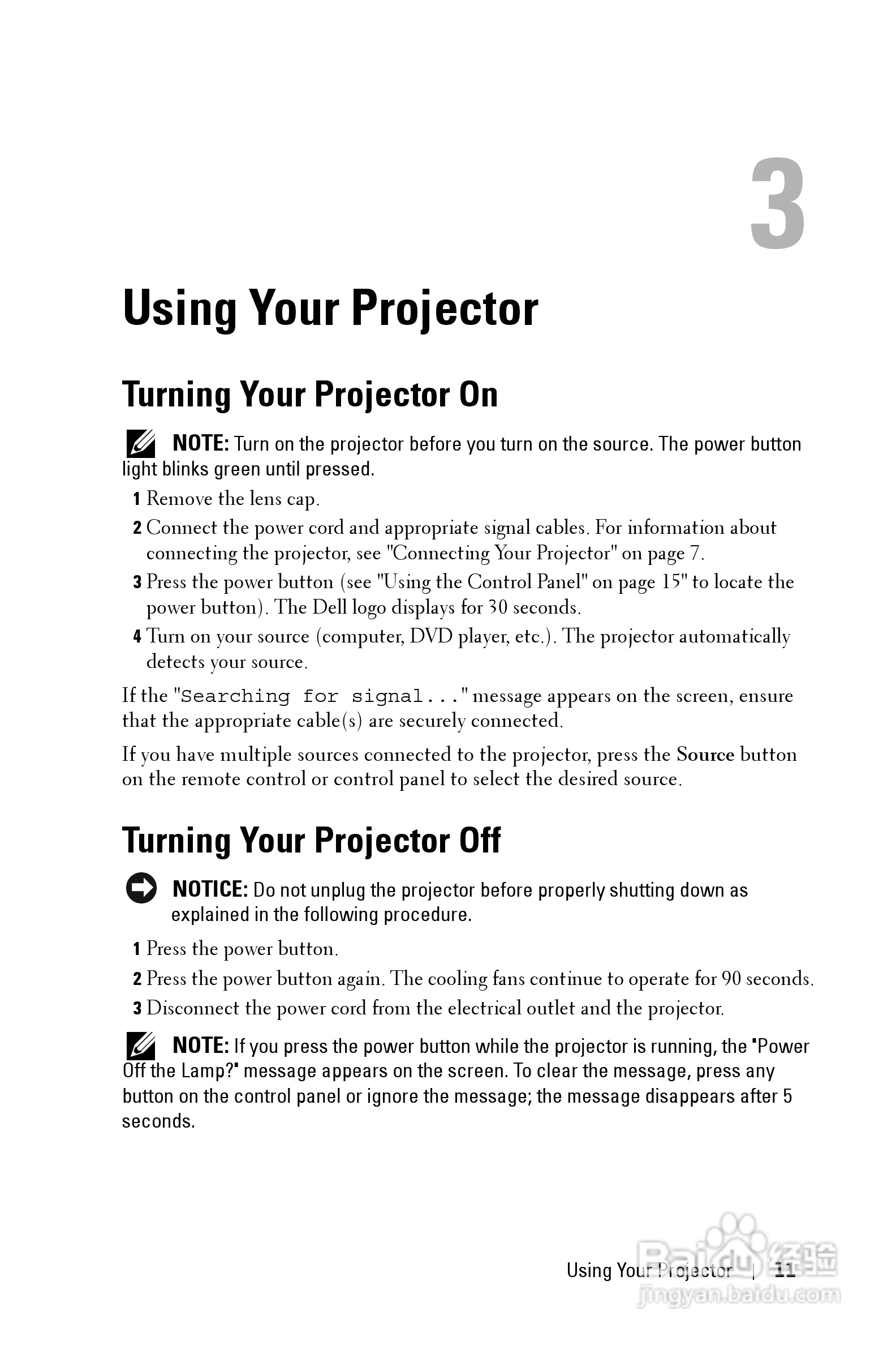 DELL Dell 3400MP Projecto投影机说明书:[2]