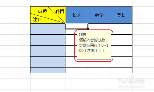 Excel怎样设置提示信息,选中单元格出现提示框