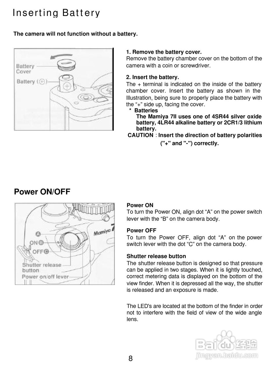 Mamiya 7II数码相机说明书:[1]