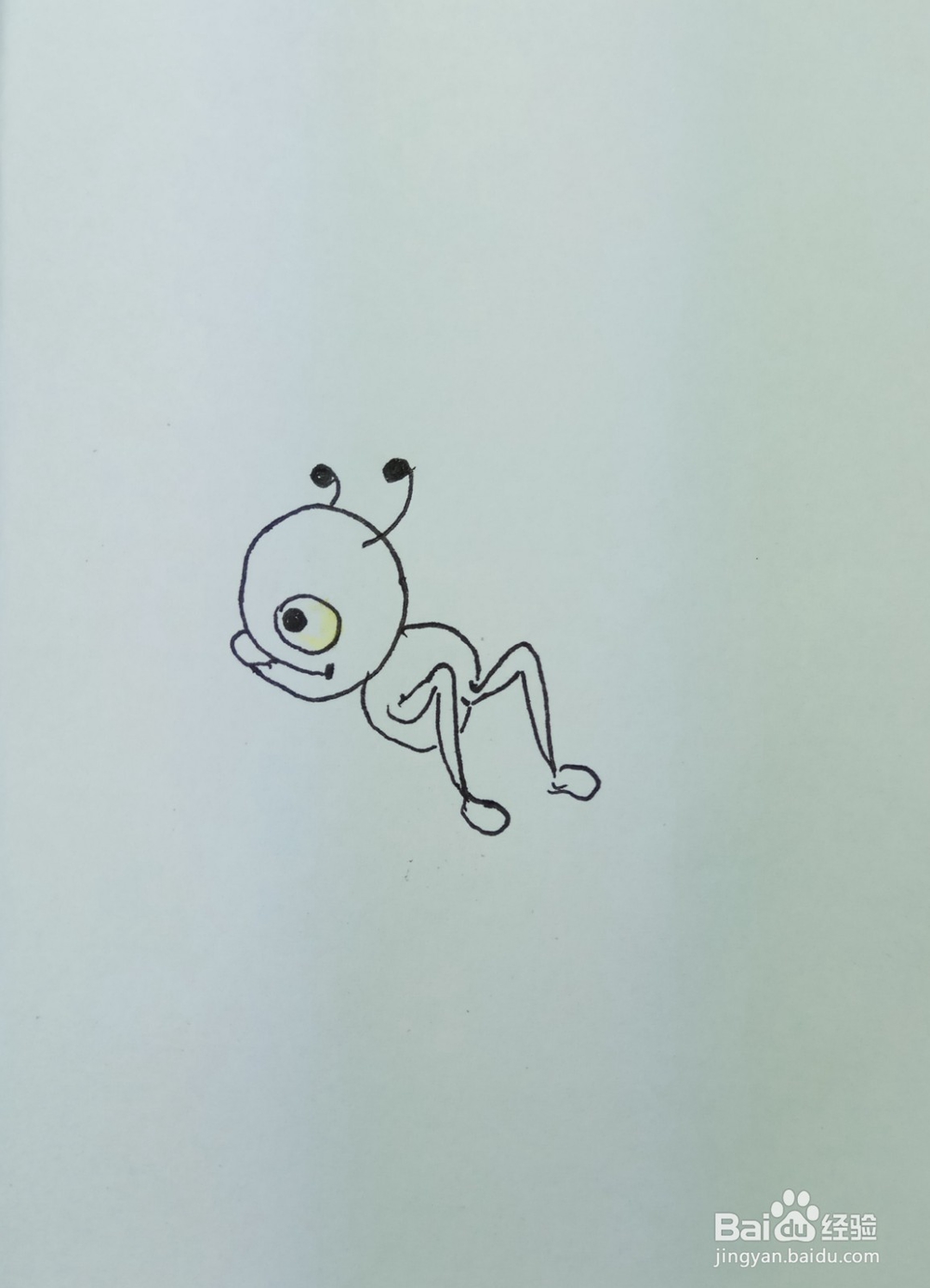 怎样画简笔画“一只可爱的小蚂蚁”？