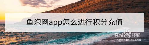 鱼泡网app怎么进行积分充值