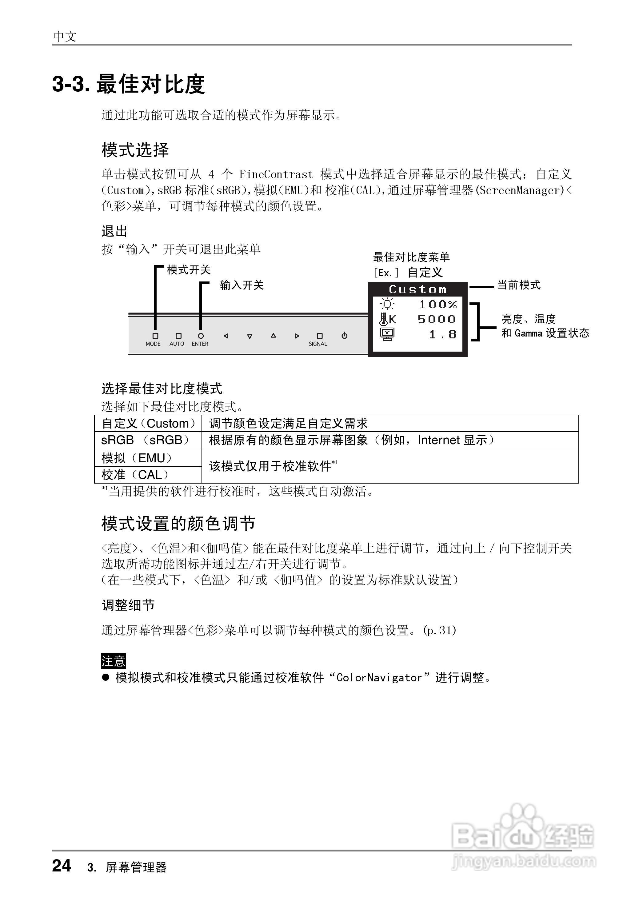 EIZO ColorEdge CG221彩色管理液晶显示器用户说明书:[3]