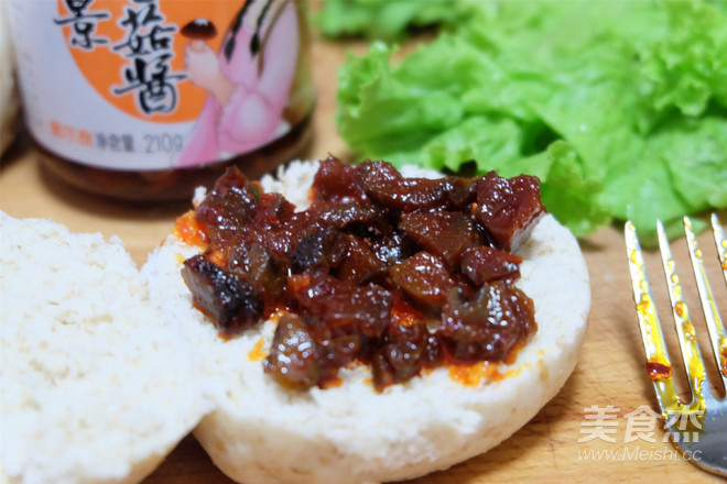 全麦馒头培根汉堡