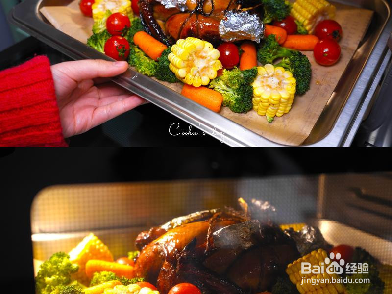 会爆汁的圣诞果蔬烤鸡的做法