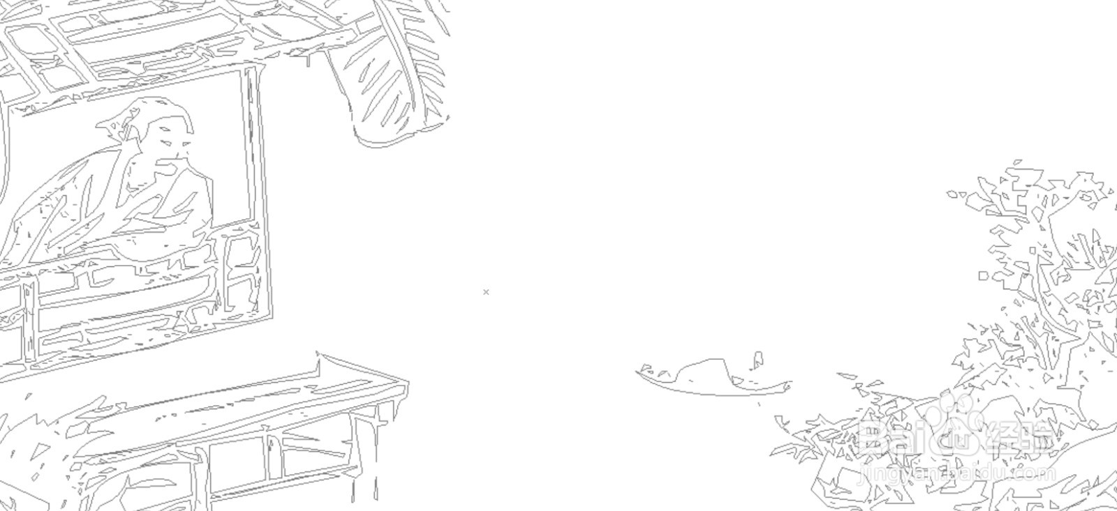 夜雨寄北的简笔画