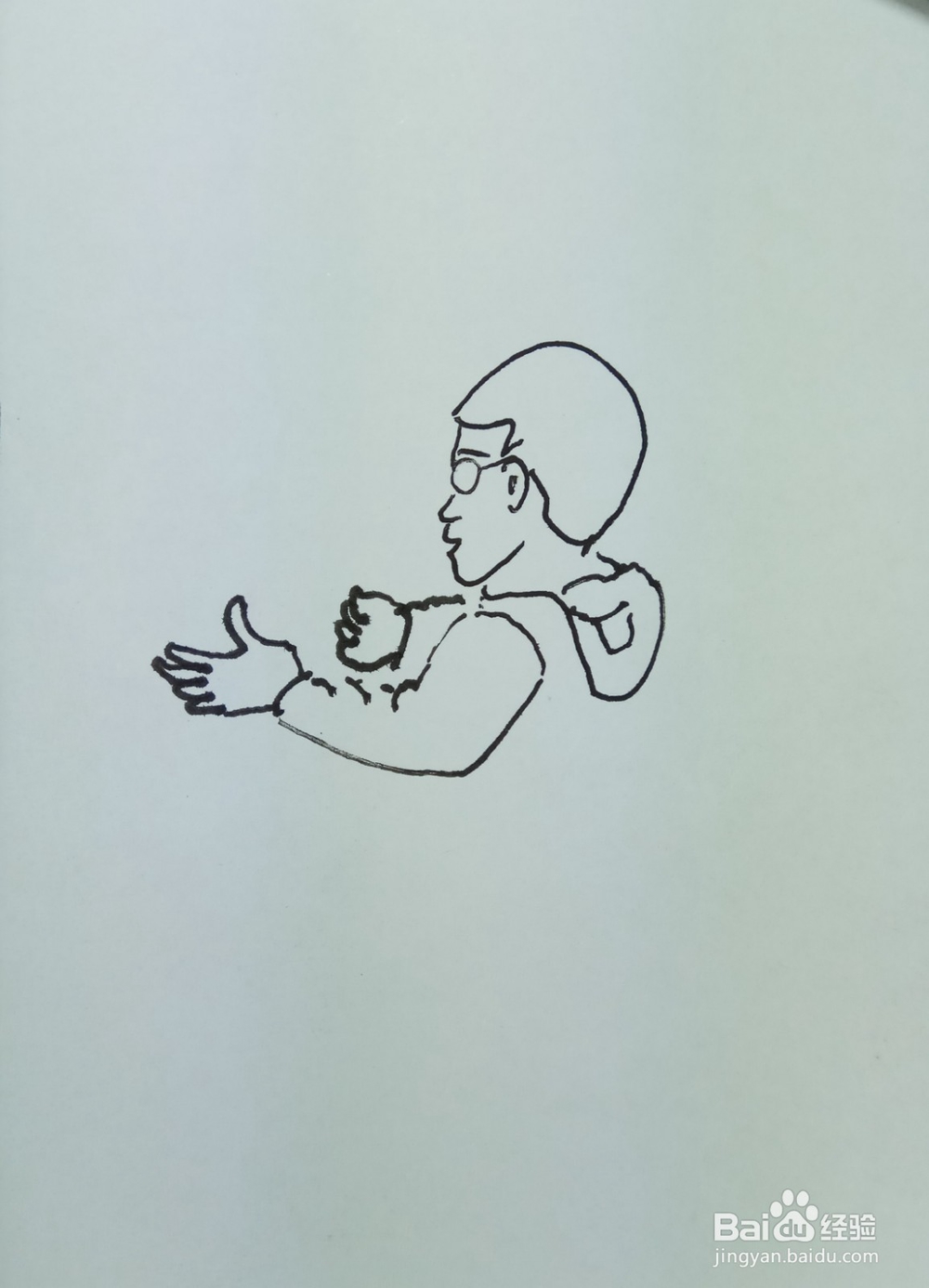 怎样画简笔画比划着学拉弓
