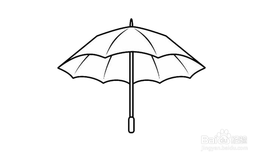 如何画出一个绿色雨伞？