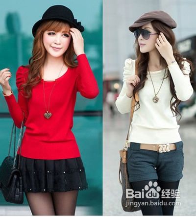 减龄显瘦的早春装扮：短裙搭配小毛衣