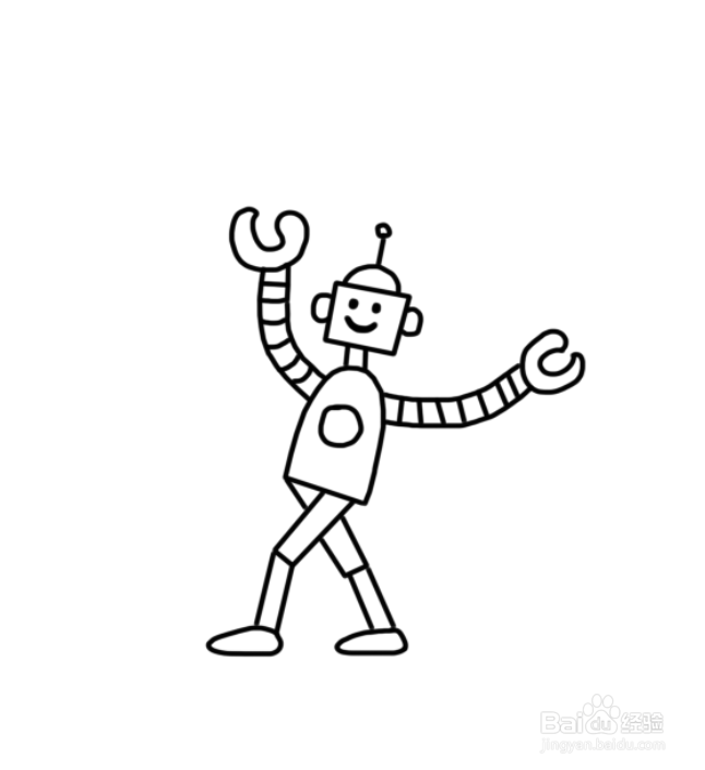 怎么画机器人简笔画