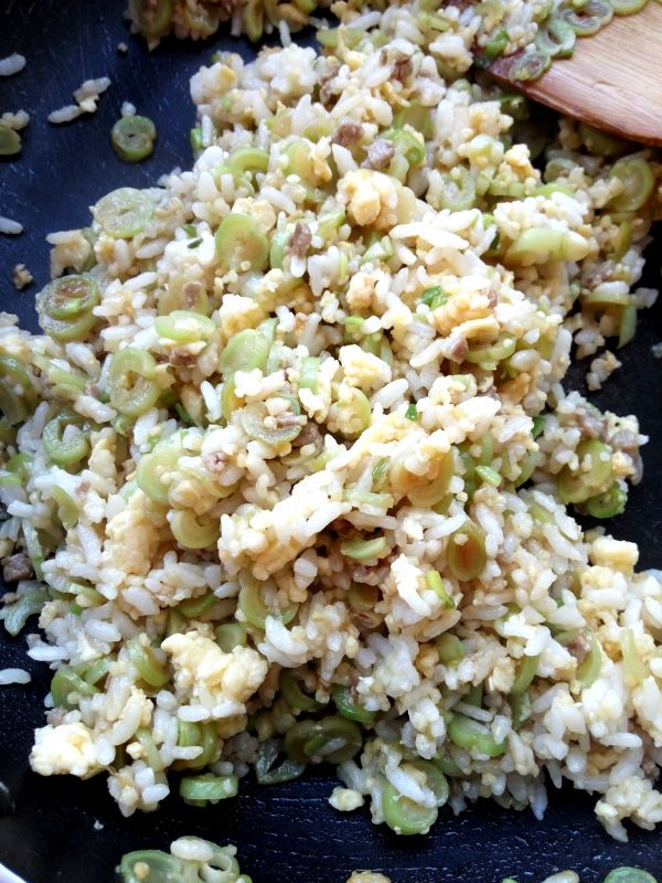 豆角肉末蛋炒饭